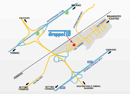 Mappa Gruppo Tib - Via Torino 494 Brandizzo
